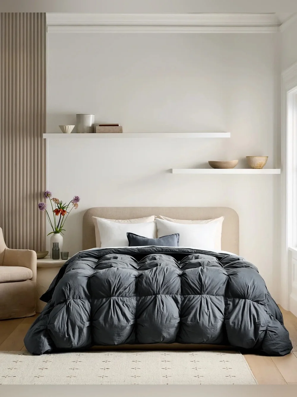 King/Cal King Cotton Pintuck Comforter